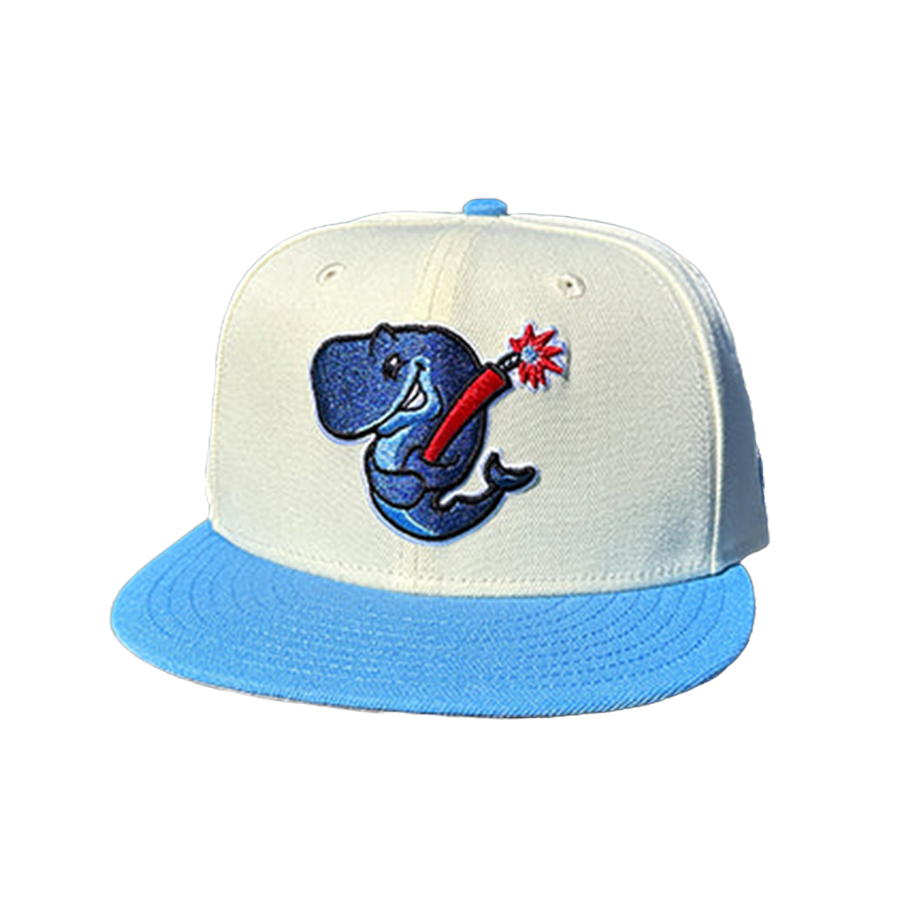 Eugene Emeralds Exploding Whales New Era 9FIFTY Chrome/Blue Snapback C