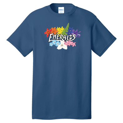 Eugene Emeralds Slate Blue Floral Pride T-Shirt