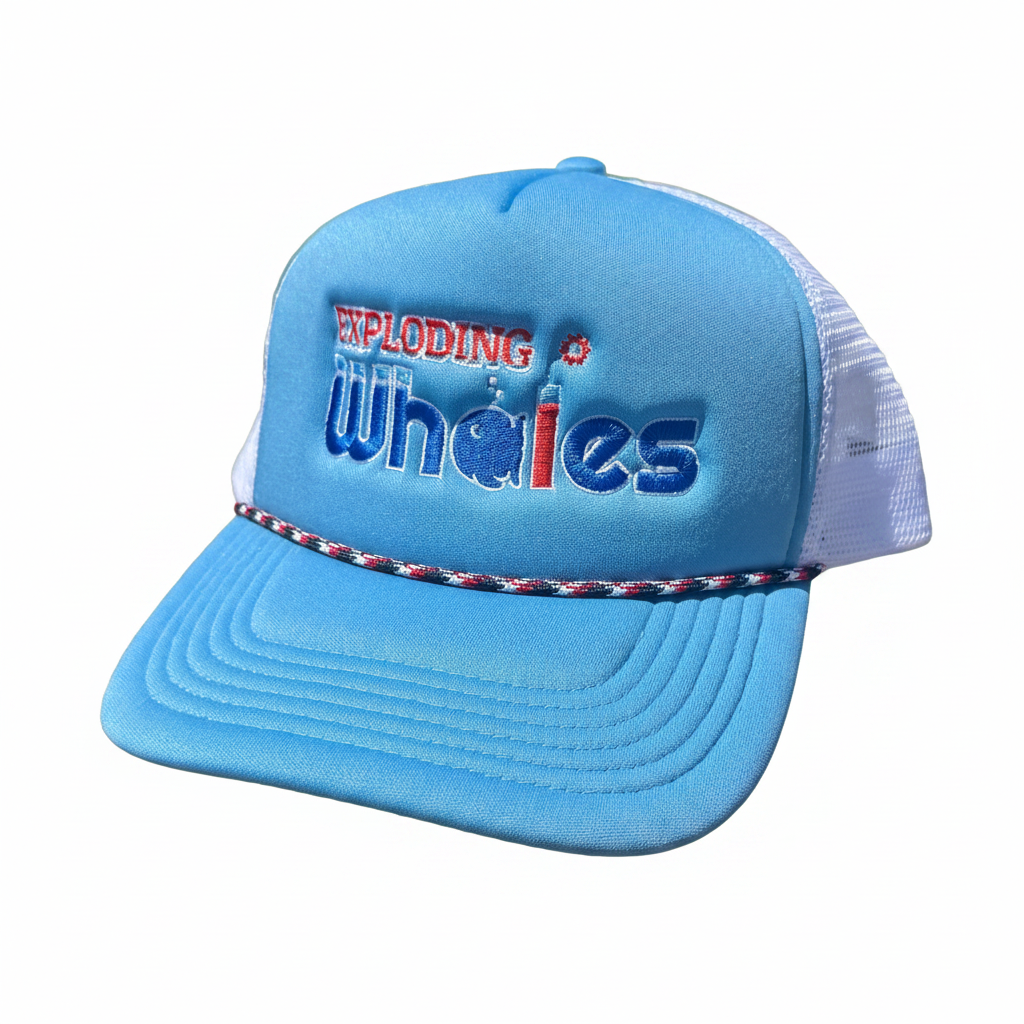 Exploding Rifa Cap Eugene Emeralds Exploding Whales Outdoor Cap Foam Trucker Cap