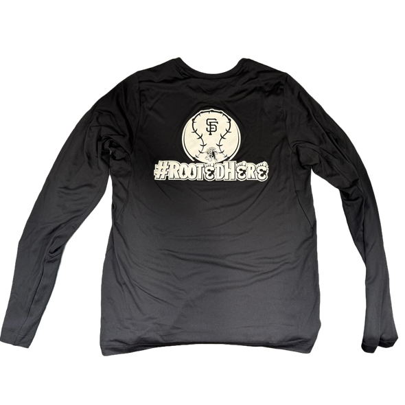Eugene Emeralds New Era On-Field Black Long-Sleeve Shirt