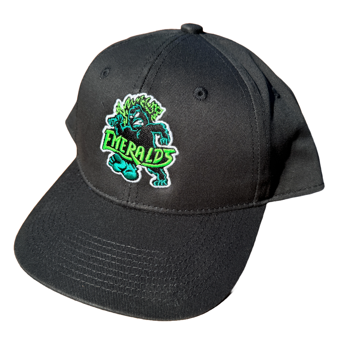 Eugene Emeralds Outdoor Cap Black Youth Primary Cap