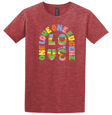 Eugene Emeralds One Love Heather Red T-Shirt