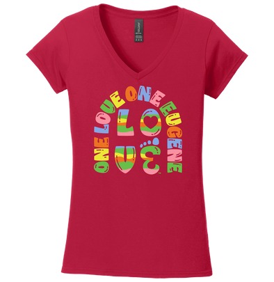 Eugene Emeralds Ladies Red One Love T-Shirt